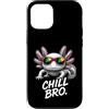 Gamer Coole Sprüche Lustiges Fun Shirt C Custodia per iPhone 12/12 Pro Chill Bro Cooler Axolotl Occhiali da Sole Scritta Divertente Gamer