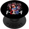 Rooster Meme Fireworks Patriotic Chicken F Caw F Funny 4th of July American Flag Rooster Meme PopSockets PopGrip Adesivo