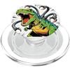 Cute Boys & Girls Fun Kids Humor T-Rex Dinosauro con 4 Tentacoli Robotici Cool Kids Graphic PopSockets PopGrip per MagSafe