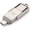 Amazon Basics Unità Flash USB, Chiavetta con Doppia Porta USB C e USB A, 512 GB, Colore Argento Champagne