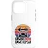 Retro Fitness Gaming Mom Workout Gamer Custodia per iPhone 16 Pro Gioco Mamma Gioco Ripetizione Retro Fitness Gamer