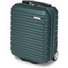 WITTCHEN valigia da viaggio piccola da cabina bagaglio a mano a rotelle guscio duro in ABS con 2 ruote standard maniglia telescopica Groove Line valigia piccola verde Ryanair/ITA Airways/easyJet