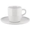 Alessi Itsumo NF07/76S - Set di Una Tazza da Caffè di Design, con Sottotazza, Uso Quotidiano, Estetica Minimale, in Porcellana Bianca, Diametro 12.5 cm