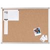 BoardsPlus - Bacheca In Sughero, 60 x 45 cm, Con Cornice Sottile In Alluminio Anodizzato, Lavagna In Sughero Autorigenerante