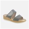 Sanagens Sandali con due fasce effetto laminato