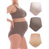 Herzmutter Mutande Premaman Cotone - Oeko Tex 100 - Gravidanza - Mutandine Premaman - Slip maternità - 5130 (M, Nero Pizzo, 3X)