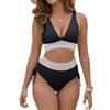 CheChury Costume da Bagno Due Pezzi Donna Costumi Mare Push Up Bikini Set 2 Pezzi a Vita Alta Spiaggia Swimsuit Beachwear Estate Costumi da Mare Donna Beachwear Swimwear Costume da Bagno Surf