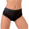 JADEA Slip Donna Midi Offerta 6-12 Pezzi, Slip Donna Fianco Alto in Cotone BIELASTICO, 521 (6 Pezzi-Nero, 4)