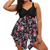 Generico Tankini Lungo Donna Mare Contenitivo Curvy Costume Tankini Con Slip Da Bagno Sexy Scollo a V Controllo Pancia Costumi Bagno Due Pezzi Taglie Forti Modellante Push Up Swimwear Vestito Da Spiaggia