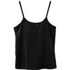 TOSOFT Top con Canotta in Seta di Gelso Pesante for Donna Canotta Imbottita Senza Maniche Sexy con Canotta Estiva (Color : Black, Size : L/Large)