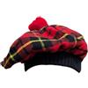 Kilts Boutique Wallace - Cappello Tam O' Shanter, in lana scozzese, con pompon
