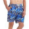 Srnede Costume da bagno da uomo, costume da bagno a pantaloncino, Tartaruga blu., X-Large