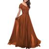 Sincemeet Abiti per la Madre della Sposa in Pizzo Abiti da Sera Formali a Maniche Corte in Chiffon con Linea A per Donne