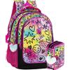 Julian Ross Shiny Mood - Schoolpack Zaino con con astuccio 3 scomparti completo per scuola elementare