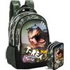 Julian Ross Jungle Rex - Schoolpack Zaino con con astuccio 3 scomparti completo per scuola elementare