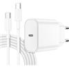 Gyusity Caricatore rapido originale, 20 W, con cavo di ricarica, 2 m, per iPhone