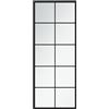 vidaXL Specchio da Parete Nero 100x40 cm in Metallo