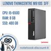 Lenovo ThinkCentre M910s SFF Cpu i5-6500 Ram 8 Gb SSD 480 Gb Windows 11 Pro