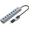 Conceptronic Hub USB3.0 Conceptronic HUBBIES21G 7 porte 5Gbps 7xUsb tipo A Grigio [HUBBIES21G]