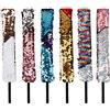 MaoXinTek Serra testata, da donna, elastico, con paillettes reversibili, corda per capelli, decorazione per bambini, festa a tema sirena, decorazione brillante, 6 pezzi