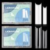 LIONVISON 480 PEZZI Unghie Finte Quadrate Lunghe Senza Curva C - 12 Misure Mezza Copertura Kit di Estensione per Unghie Fai Da Te Con Scatola