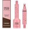 Alyxen Timbro 5 Punti & Penna Freckles a Micro-Polvere Liquida,24H Lunga Durata Impermeabile Antisbiadimento Resistente allo Strofinio,Penna per Lentiggini Naturale,Tecnica Effetto Bacio (Marrone scuro)
