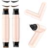 Mrettick Set di 2 Timbri per Eyeliner Ruotabili - Strumento Rapido per Modellare, Resistente agli Sbavature e Lunga Durata, Pronto all'Uso, per Appassionati di Trucco, Nero e Marrone (2, #1)