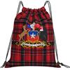 Generic Sacca Sportiva Coat of Arms Chile Zaino con Coulisse Unisex Sacche Sportive Impermeabile Gym Sack per Escursionismo Scuola Spiaggia 36x42cm