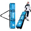 AUMTISC Borsa da snowboard con ruote, borsa da sci imbottita per viaggi aerei, adatta per sci fino a 165-175 cm (blu)