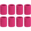 PATIKIL Fasce da Polso, 8pz Braccialetti Sportivi Fasce Sudore Polso per Tennis Badminton Basket Calcio, Fucsia