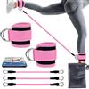 CHARMNAIL Bande di Resistenza per Caviglie, Set 3 Elastici Fitness con Cinturini Imbottiti (10/20/30 lb) per Allenamento Glutei, Cosce e Anca, Sistema Multiuso per Palestra, Casa, Corsa, Calcio