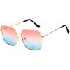 MDKCDUBP Occhiali da Sole Unisex Occhiali da Sole Rettangolari Vintage Montatura Occhiali da Sole Occhiali Quadrati Oro Rosso Blu per attività All'Aperto