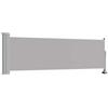 vidaXL Tenda da Sole Laterale Retrattile per Patio Privacy Automatica Schermo Parasole Frangivento 80x300 cm in Tessuto PU Grigio Telaio in Ferro