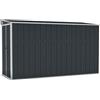 vidaXL Capanno da Giardino a Parete Antracite 118x288x178 cm Acciaio