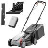 Litheli Tagliaerba Tosaerba a Batteria 33cm, 5.0Ah Batteria, Altezza Regolabile 25-65mm, Sacco 35L, per Prati Fino a 300m² (Motore senza spazzole)