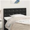 vidaXL Testiera nera 90 x 5 x 78/88 cm ecopelle