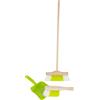 Small Foot 11767 Set per spazzare con Scopa, Verde, in Legno e plastica, Robusto Giocattolo per la casa, dai 3 Anni
