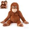 STOAT Punch Monkey Peluche, Orangutan 66 cm, peluche scimmia ultra-morbida e coccolosa, ecologica, lavabile, imbottita in cotone PP, sicura per bambini, realistica