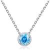 Qings Collana Birthstone Tanzanite Pendente per Donna, Collane con Pendente di Tanzanite, Ciondoli Diamante Blu Solitario Collana in Argento 925 per Regali di Natale