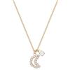 S'Agapõ Collana Girocollo Donna, Collana Donna in Acciaio e Cristalli con Simbolo Luna | Collezione Twinkle - SWN08