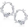 Qings Orecchini a Cerchio Panda Unicorno Bradipo per Bambine Ragazza - Qings Argento Sterling 925 Piccoli Orecchino CerchiI Ipoallergenici Animali Fiore Carinni Huggie Regalo di Compleanno per Donne