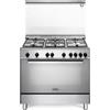 De Longhi PRONTA CONSEGNA - SPEDIZIONE IMMEDIATA De Longhi DGVX 96 SG Cucina Libera installazione 90 x 60 cm 5 Fuochi Gas Forno a Gas Finitura Acciaio Inox Griglie Smaltate