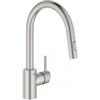 Grohe Concetto 31 483 DC2 Miscelatore monocomando cucina con doccetta estraibile a 2 getti finitura Cromo spazzolato - 31483DC2