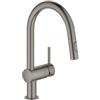Grohe Minta 321 AL2 Miscelatore monocomando cucina con doccetta estraibilea 2 getti finitura Antracite - Grigio antracite spazzolato - 32321AL2