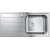 Grohe 31 563 SD1 Lavello da Incasso 1 Vasca con Gocciolatoio reversibile 100 x 50 cm Sopratop Serie K500 Acciaio Inox 31563SD1