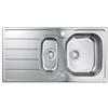 Grohe 31 564 SD1 Lavello da Incasso 1 Vasca e vaschetta con Gocciolatoio reversibile 965 x 500 mm Sopratop Serie K200 Acciaio Inox 31564SD1