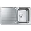 Grohe 31 571 SD1 Lavello da Incasso 1 Vasca con Gocciolatoio reversibile 86 x 50 cm Sopratop Serie K500 Acciaio Inox 31571SD1