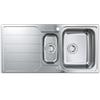 Grohe 31 572 SD1 Lavello da Incasso 1 Vasca e vaschetta con Gocciolatoio reversibile 100 x 50 cm Sopratop Serie K500 Acciaio Inox 31572SD1