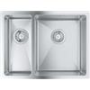 Grohe 31 576 SD1 Lavello da Incasso 1 Vasca e vascehtta a sinistra 595 x 450 cm Sopratop - Sottotop Serie K700 Sottotop Acciaio Inox 31576SD1
