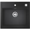 Grohe 31 651 AP0 Lavello da Incasso 1 Vasca Monovasca 56 x 51 cm Sopratop Serie K700 fragranite Nero 31651AP0